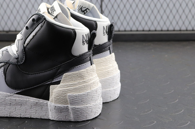 sacai blazer mid black grey