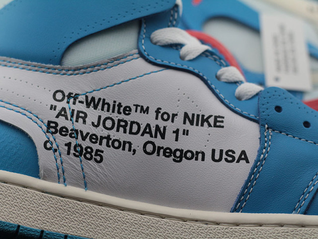 Off-White x Air Jordan 1 Retro High OG 'UNC' - SneakerCool.com