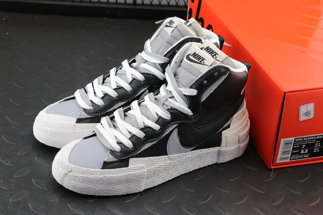 sacai blazer mid black grey