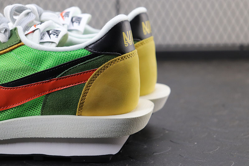 sacai mens x nike ldwaffle green gusto stores