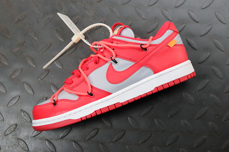 Off-White x Dunk Low 'University Red' - SneakerCool.com