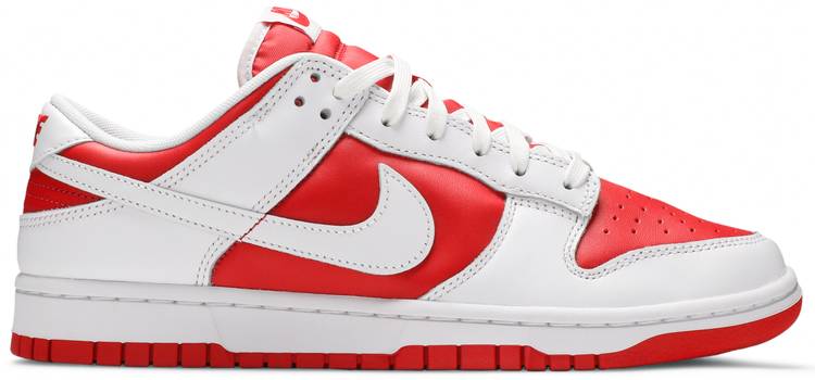 championship red low dunks