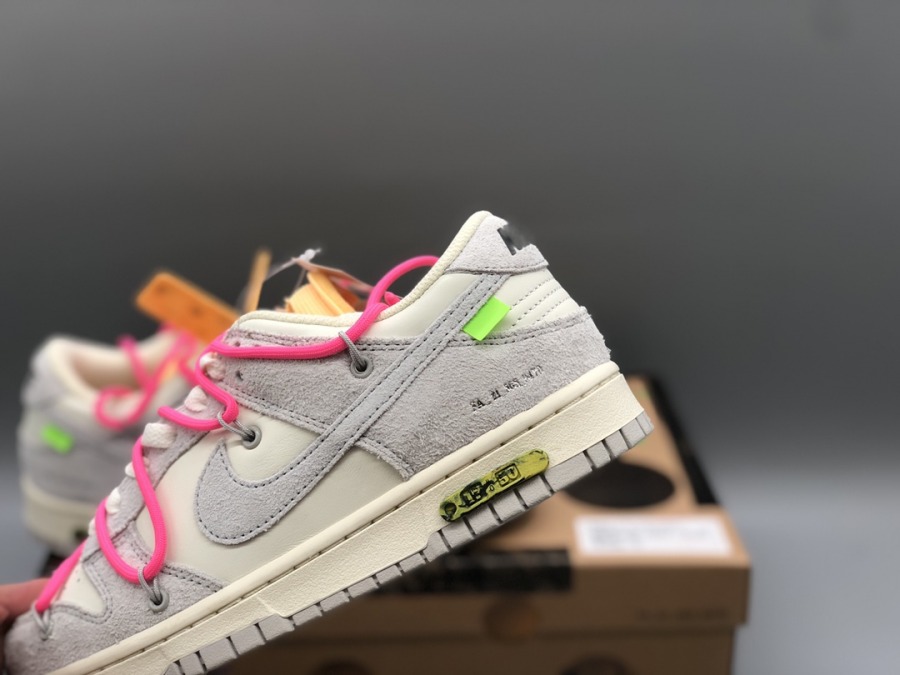 OFF-WHITE NIKE DUNK LOW Virgil Abloh No.17 US 12 Sneaker Hyper Pink  DJ0950117