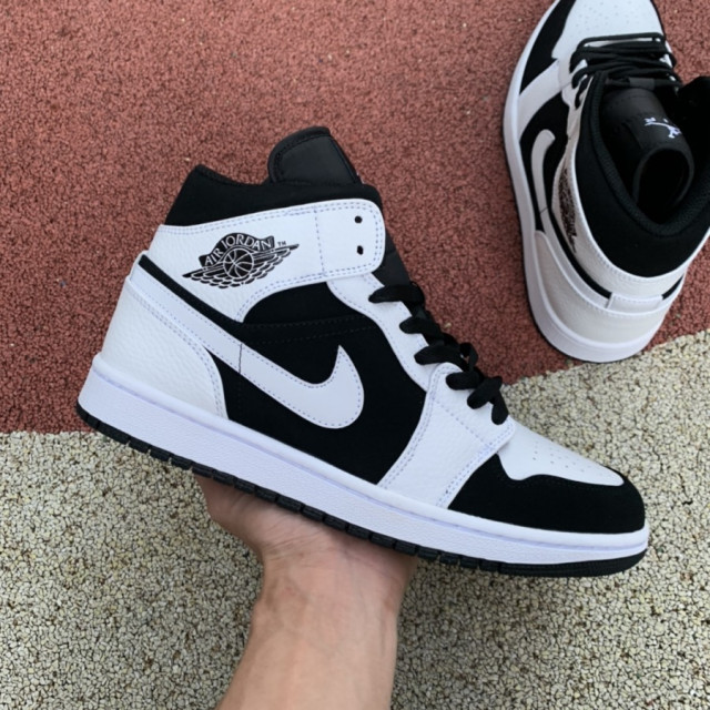 Air Jordan 1 Retro Mid 'Tuxedo' - SneakerCool.com