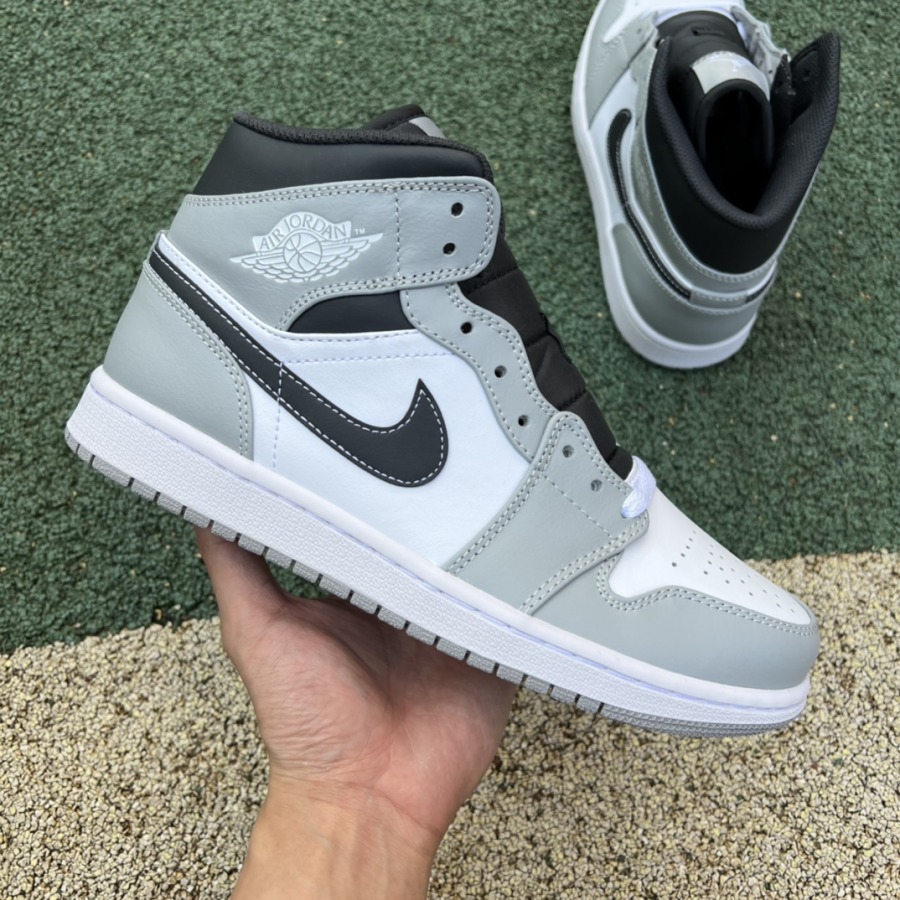 Air Jordan 1 Mid 'Light Smoke Grey' - SneakerCool.com