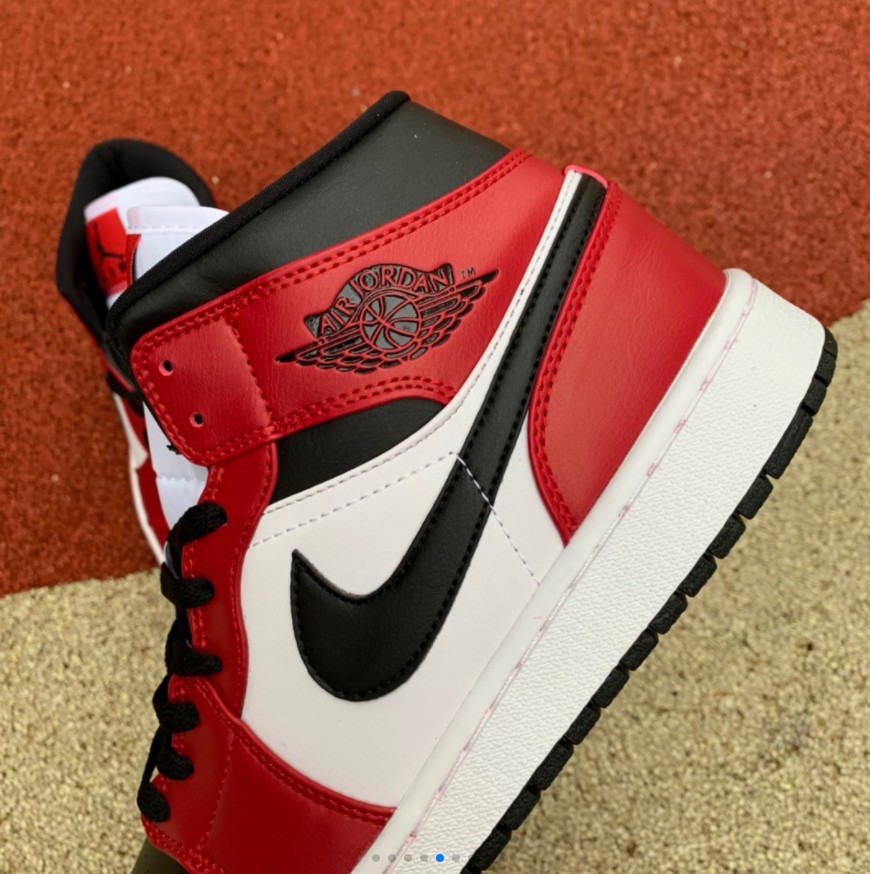 Air Jordan 1 Mid 'Chicago Black Toe' - SneakerCool.com