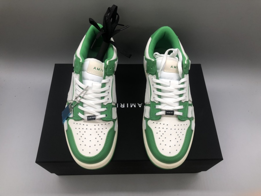 Amiri Skel Top Low 'Green White' - SneakerCool.com