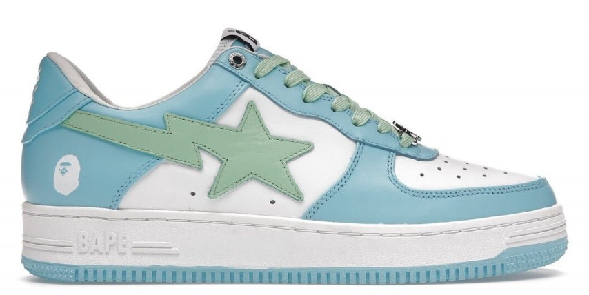 Bapesta Low 'Pastel Blue' - SneakerCool.com