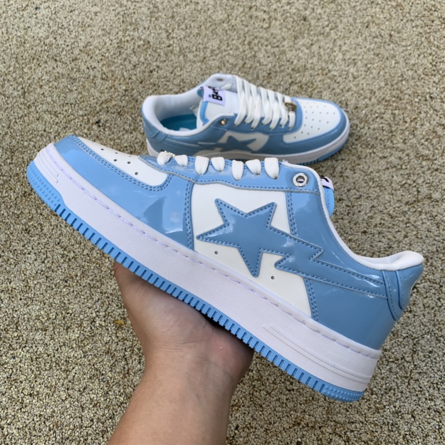 bapesta white blue