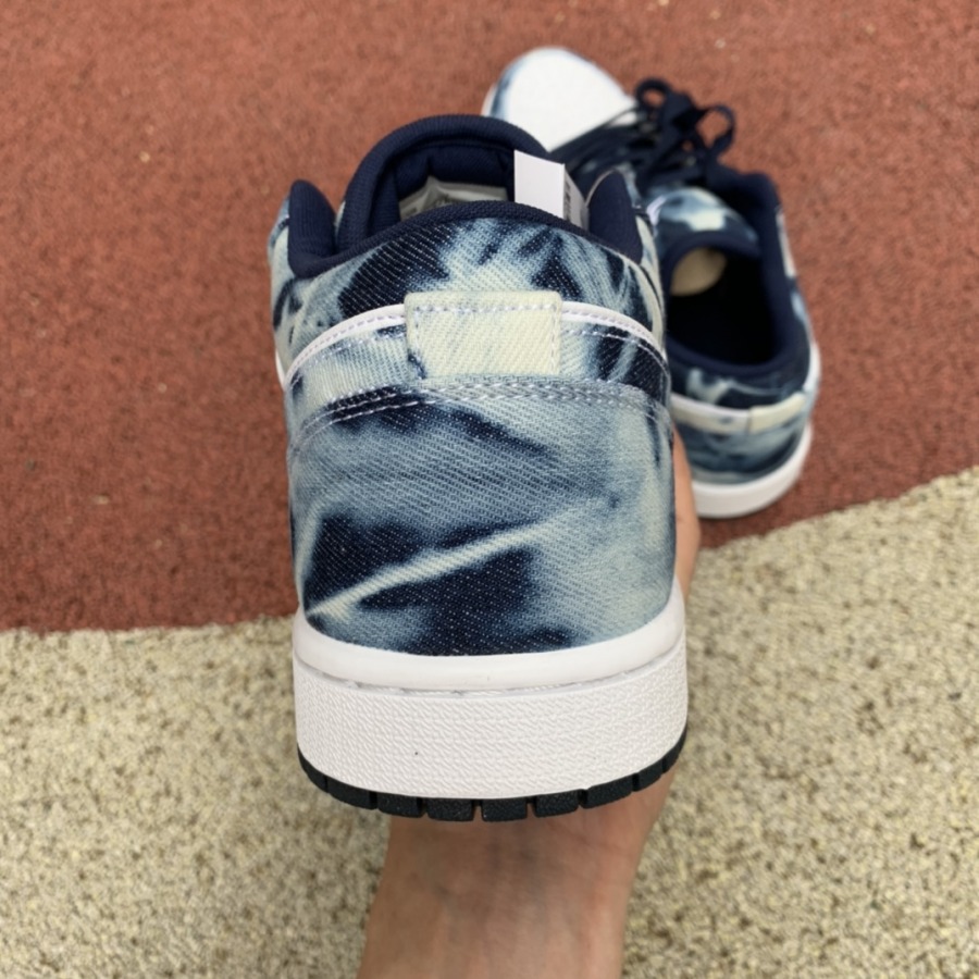 washed denim jordan 1 low
