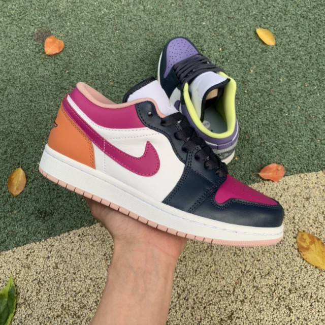 Wmns Air Jordan 1 Low Se Mismatched Purple Magenta