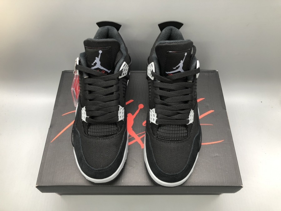 Air Jordan 4 Retro 'Black Canvas' - SneakerCool.com