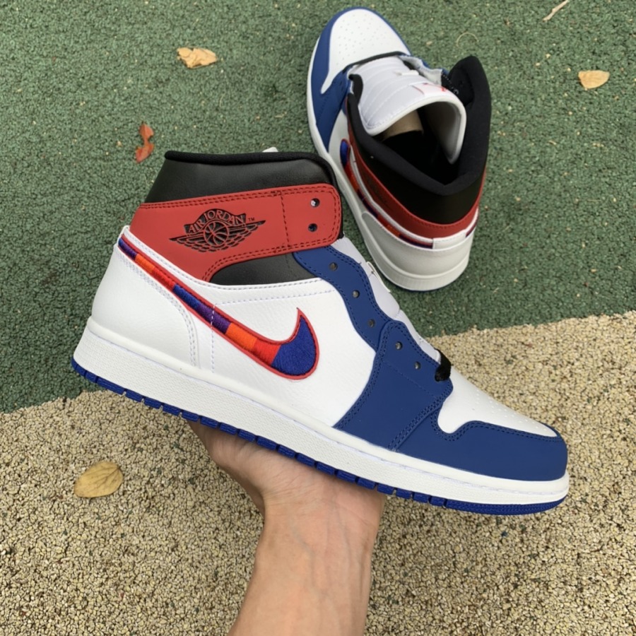 aj1 mid multicolor swoosh