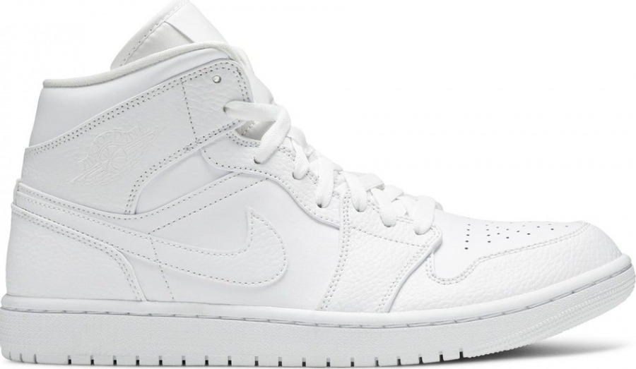 jordans mid triple white