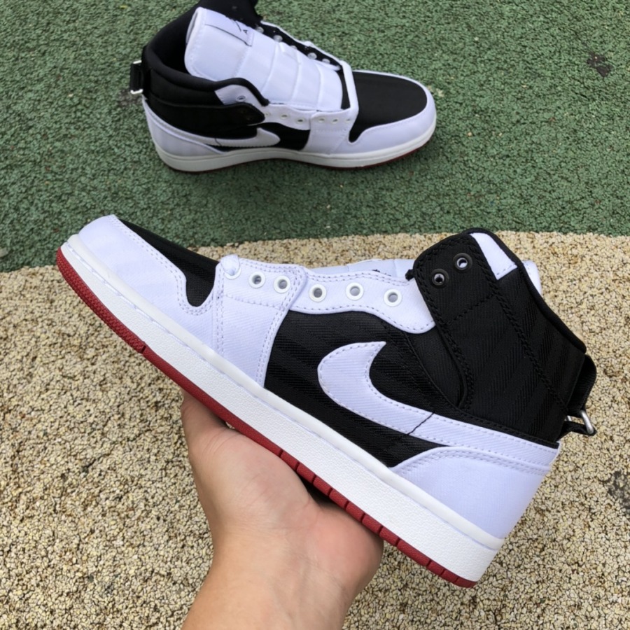 Wmns Air Jordan 1 Mid SE Utility 'White Black Gym Red' - SneakerCool.com