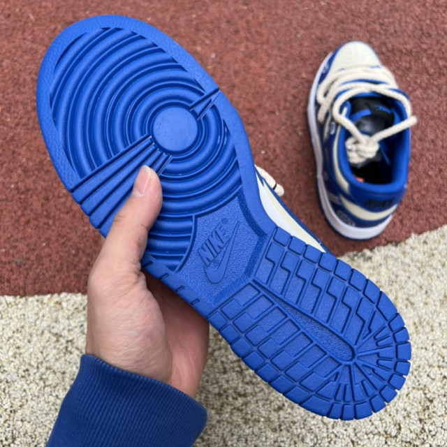 Nike Dunk Low Custom Edition 'Blue/White Paisleye' - SneakerCool.com