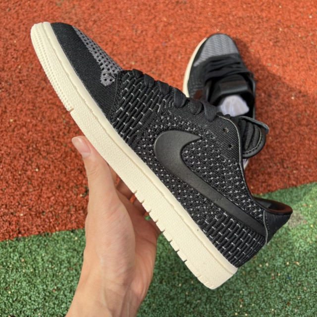 jordan 1 retro low flyknit black guava ice