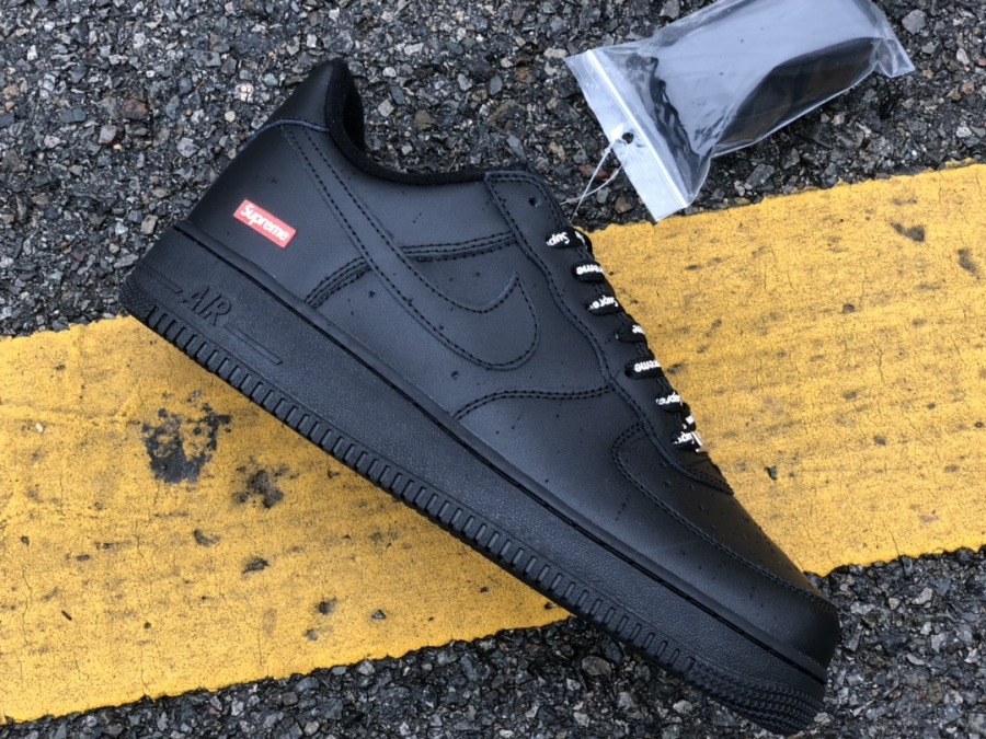 Supreme x Air Force 1 Low 'Box Logo - Black' - SneakerCool.com