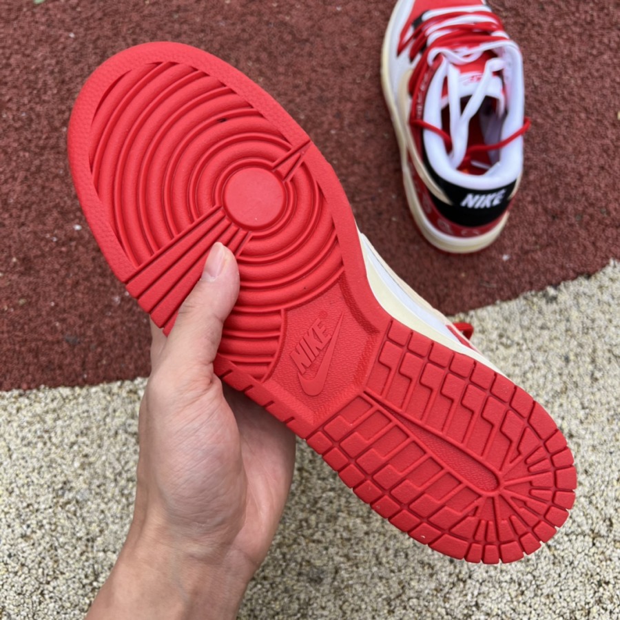 Nike Dunk Low Custom Edition 'Red/White Paisleye' - SneakerCool.com