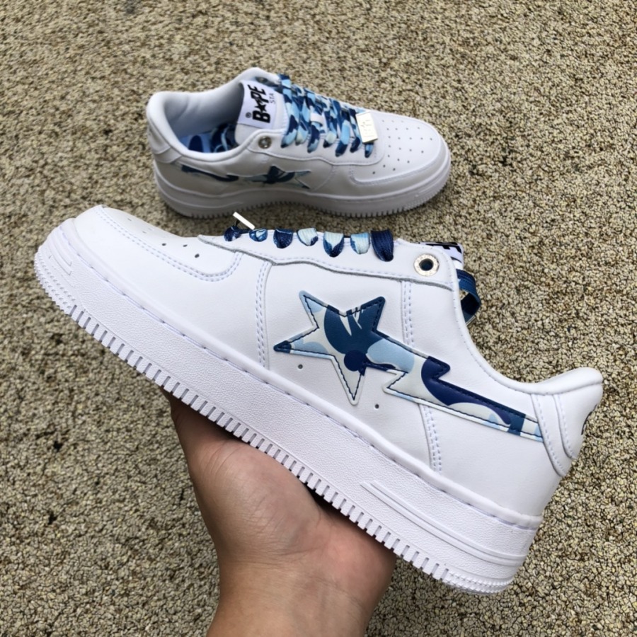 Bapesta Low 'ABC Camo - Blue' - SneakerCool.com