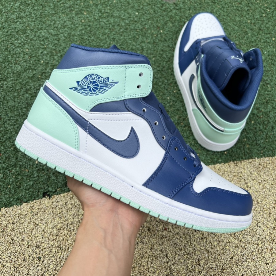 Air Jordan 1 Mid 'Blue Mint' - SneakerCool.com