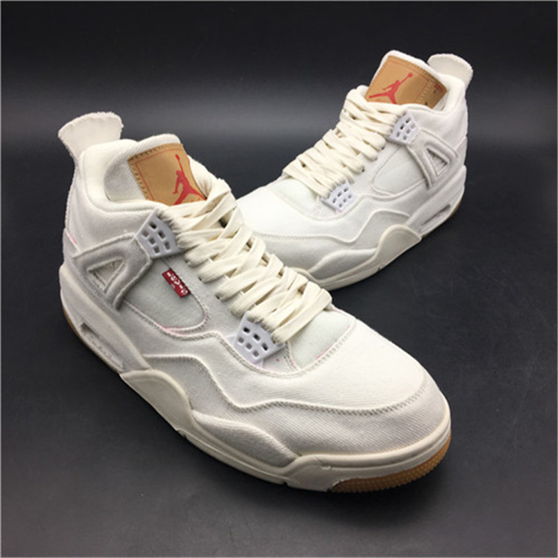 Levi's x Air Jordan 4 Retro 'White Denim' - SneakerCool.com