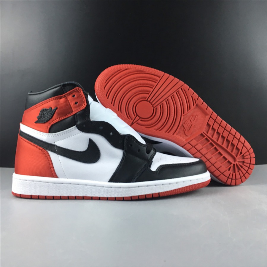 Wmns Air Jordan 1 Retro High 'Satin Black Toe' - SneakerCool.com