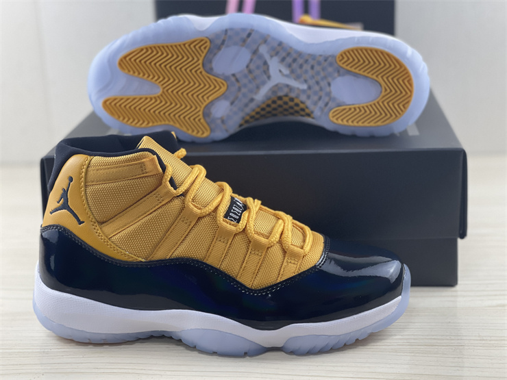 Black and best sale yellow jordan 11s