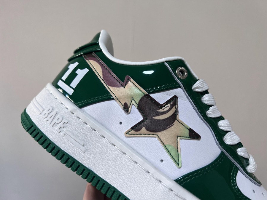 Bape Sk8 Sta Low 'Dark Green' - SneakerCool.com