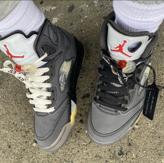 Off-White x Air Jordan 5 Retro SP 'Muslin' - SneakerCool.com