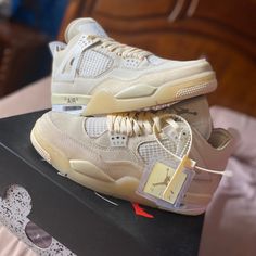 Off-White x Wmns Air Jordan 4 SP 'Sail' - SneakerCool.com