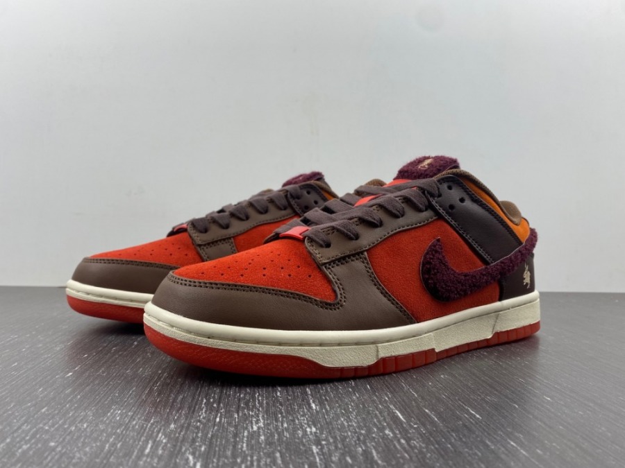 nike dunk low year of the rabbit brown orange