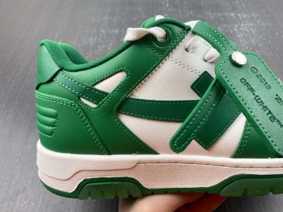 out of office off white green