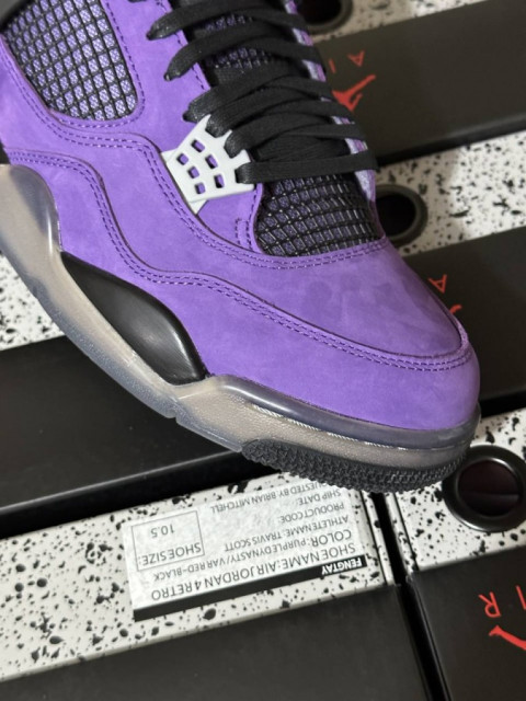retro 4 purple suede
