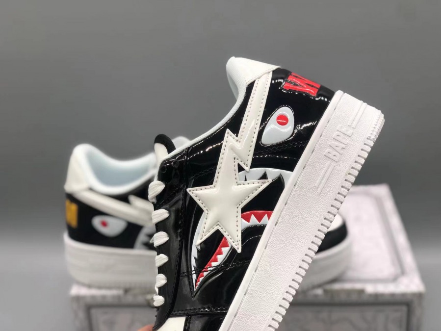 Bapesta Low M1 'Shark Face - Black' - SneakerCool.com